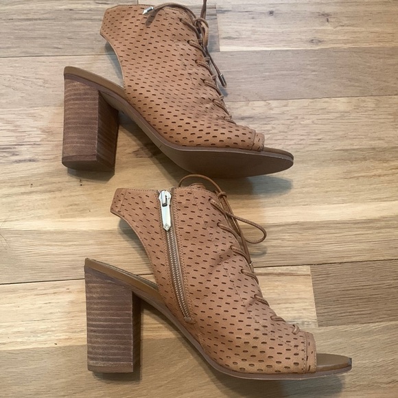 SAM Edelman Ennette Lace Up Open Toe Sling Back High Heel Booties Women’s 7 - Picture 5 of 14